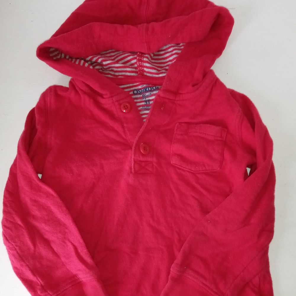 Oshkosh hooded long sleeved shirt